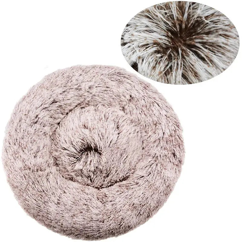 40-90cm Round Pet Bed In 6 Sizes For Large Dogs And Cats Super Soft Plush Bed For Winter Warmth