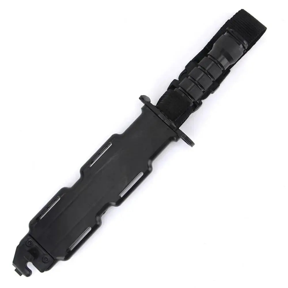 M9 Model Tactical Rubber Knife with black plastic sheath, Simples Market