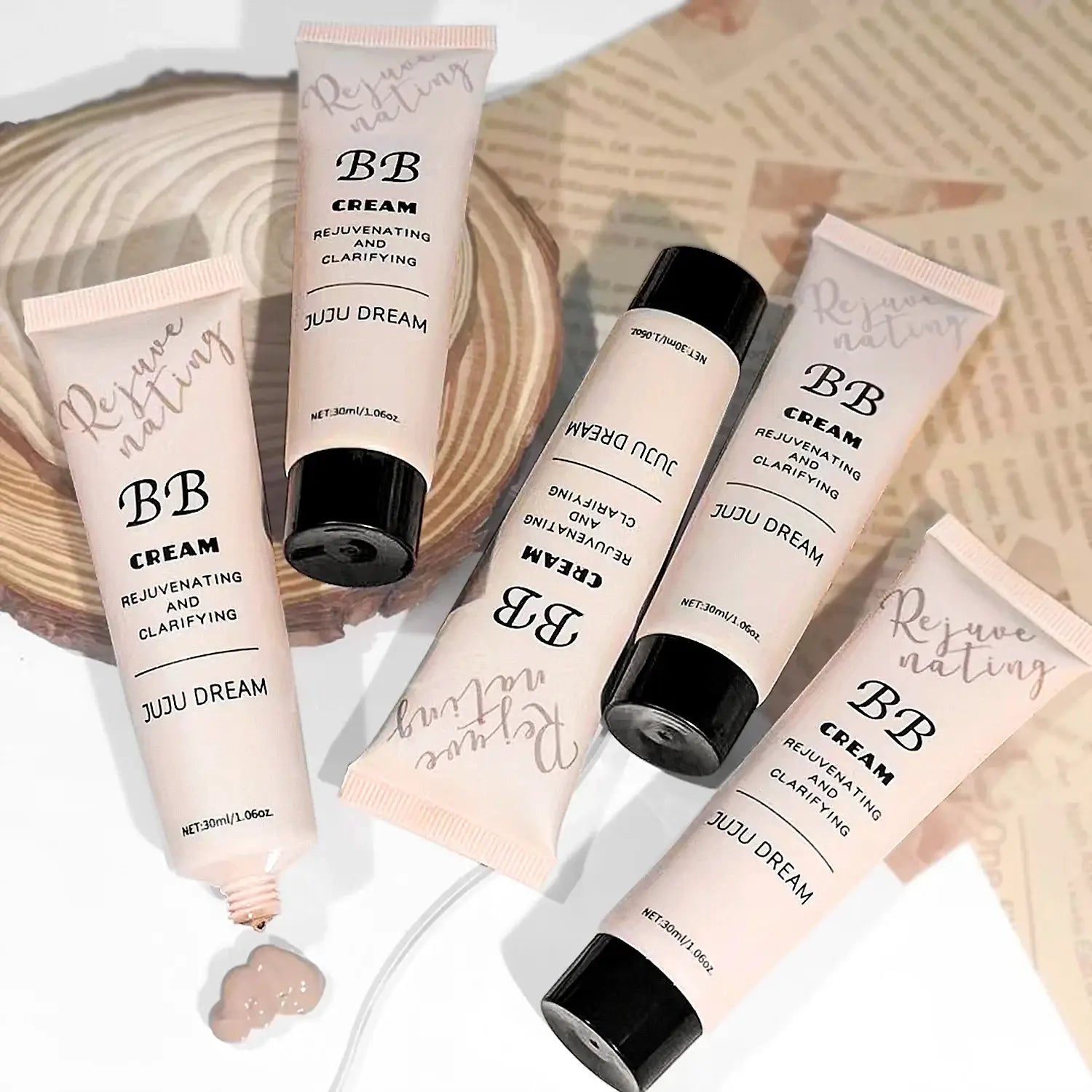 Juju Dream BB Cream Primer and Foundation for Dry Skin Moisturizing Oil Control Long Lasting Dewy Finish