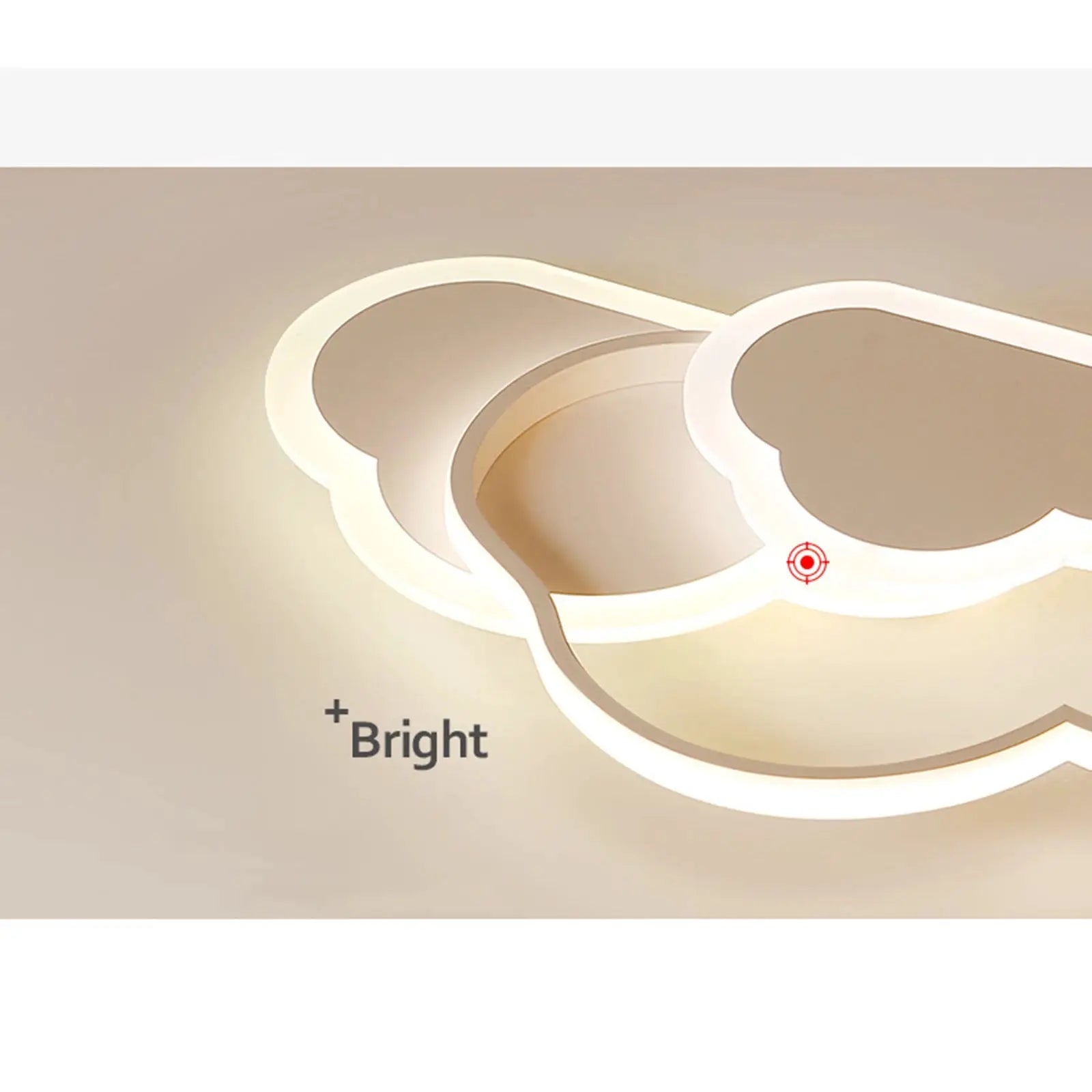Cloud LED ceiling lamp, white modern minimalist light, 52 cm, by Simples Market