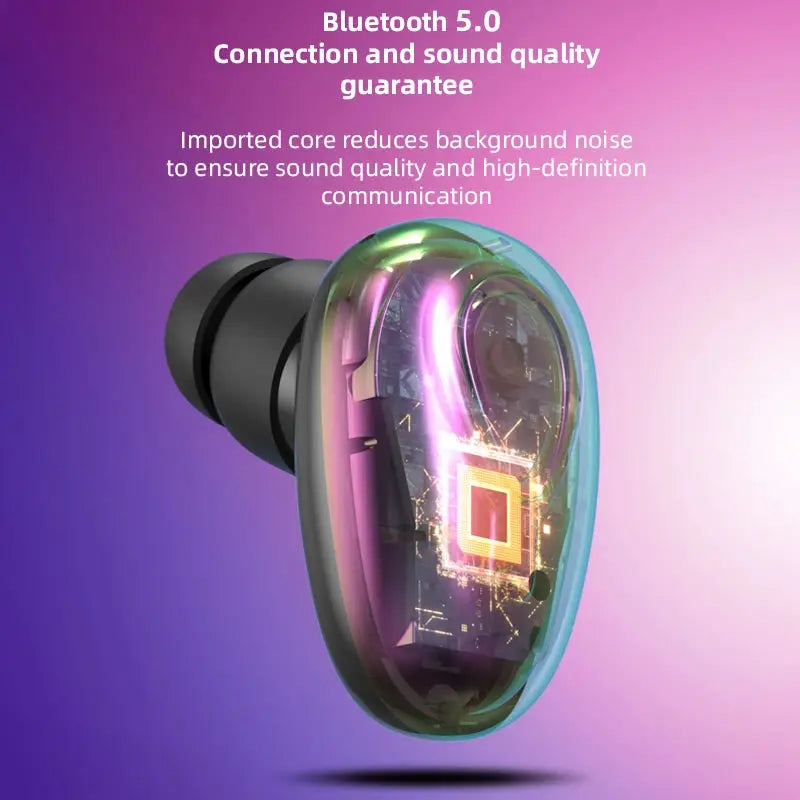 NovaSound Mini Invisible Earphones Wireless Bluetooth Five Zero In Ear Earbuds For Sports Comfort And HiFi Sound