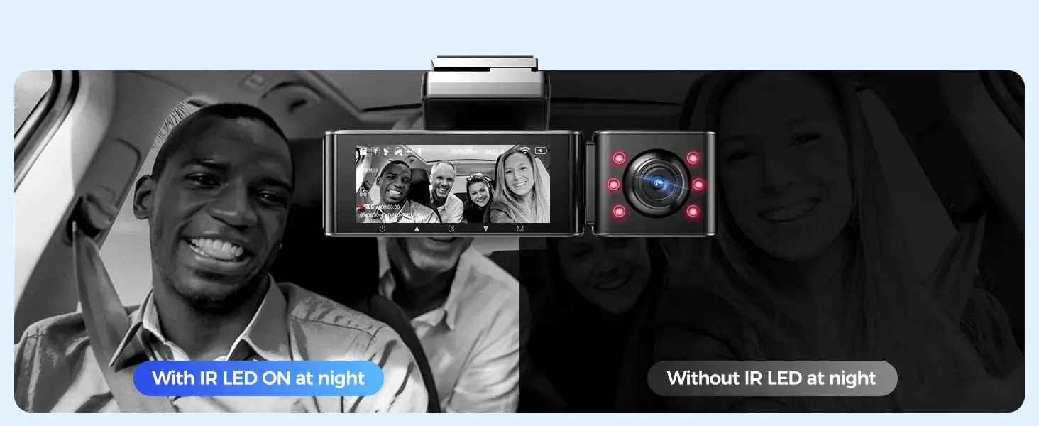 AZDOME M550 Pro 4K front dash cam black, by Simples Market, with IR LEDs for night vision