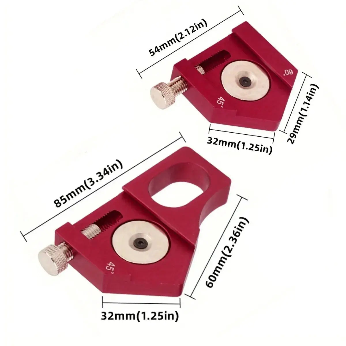 Positioning Block Stop 45 And 90 Degrees Aluminum Alloy Steel Ruler Set 3mm Thickness For Woodworking