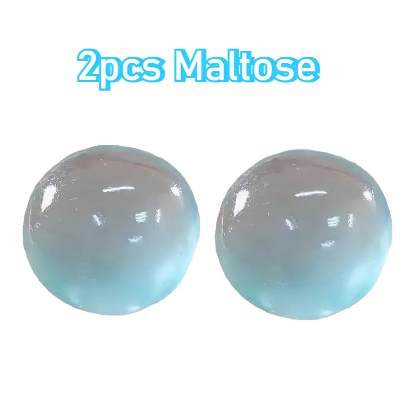 Blue Maltose Squishy Toy Mochi Ball Anti Stress Fidget Toy Soft Transparent Quick Rebound Decompression Ball