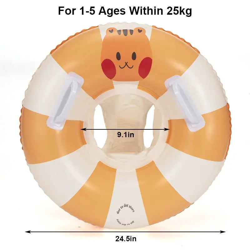 Roosin Baby Pool Float Ring Inflatable Swim Ring For Kids Under Six Safe Buoyancy Seat For Water Play