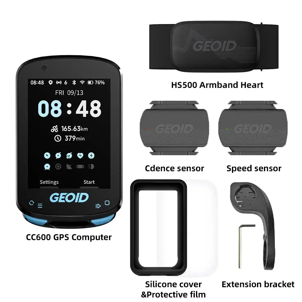 GEOID CC600 Color Screen GPS Bike Computer With Smart Navigation Wireless Speedometer ANT Plus 11 Languages Odometer