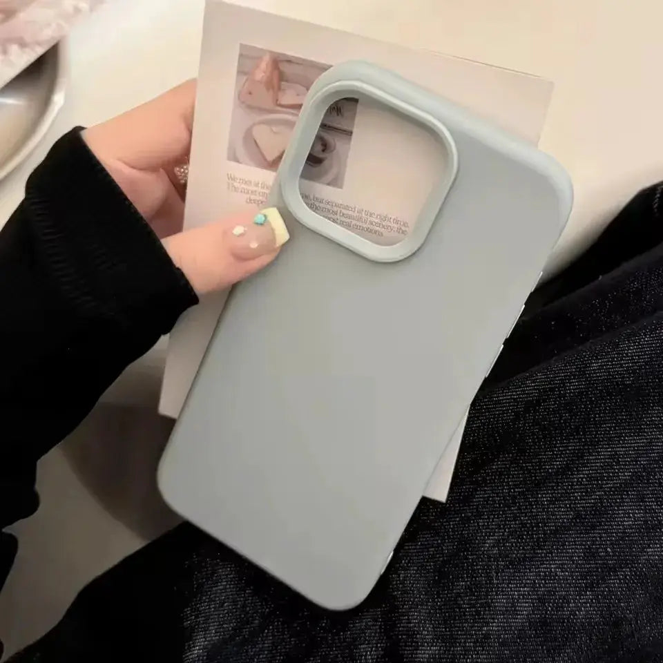 Dopamine Silicone Solid Color Phone Case For iPhone 11 Through 17 Pro Series Minimalist Durable Back Cover