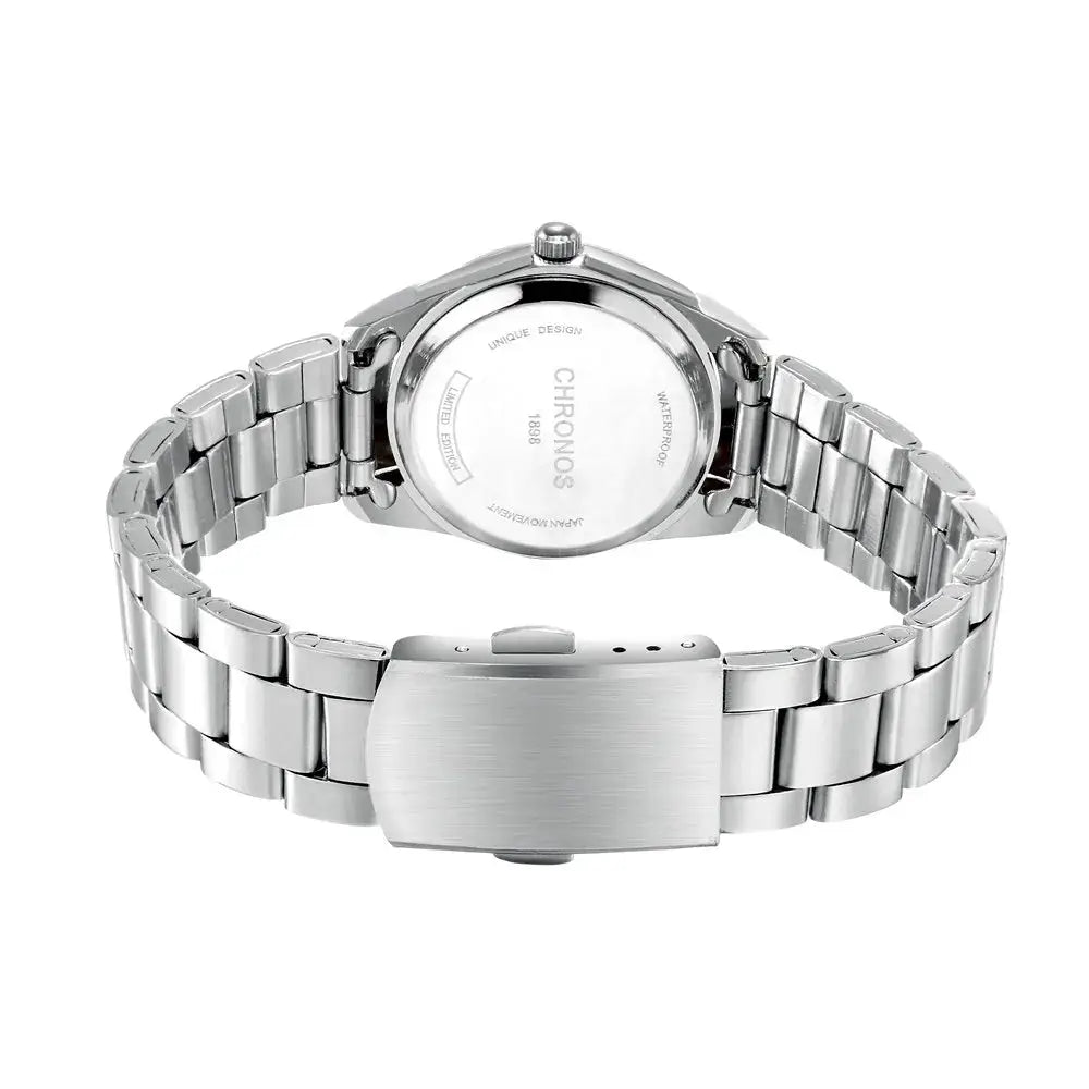 Chronos Elegant Women Watch Luxury Stainless Steel Wristwatch With Japanese Quartz Movement Gift For Her