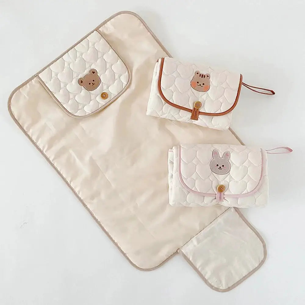 Foldable Portable Diaper Changing Pad For Baby Newborn Travel On The Go Hygienic Changing Mat With Cover