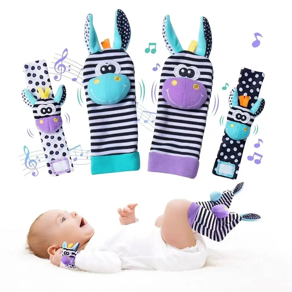 Baby Wrist Rattle Socks Toys 0 To 12 Months Learning Toy For Boys And Girls Educational Development Sensory Gift