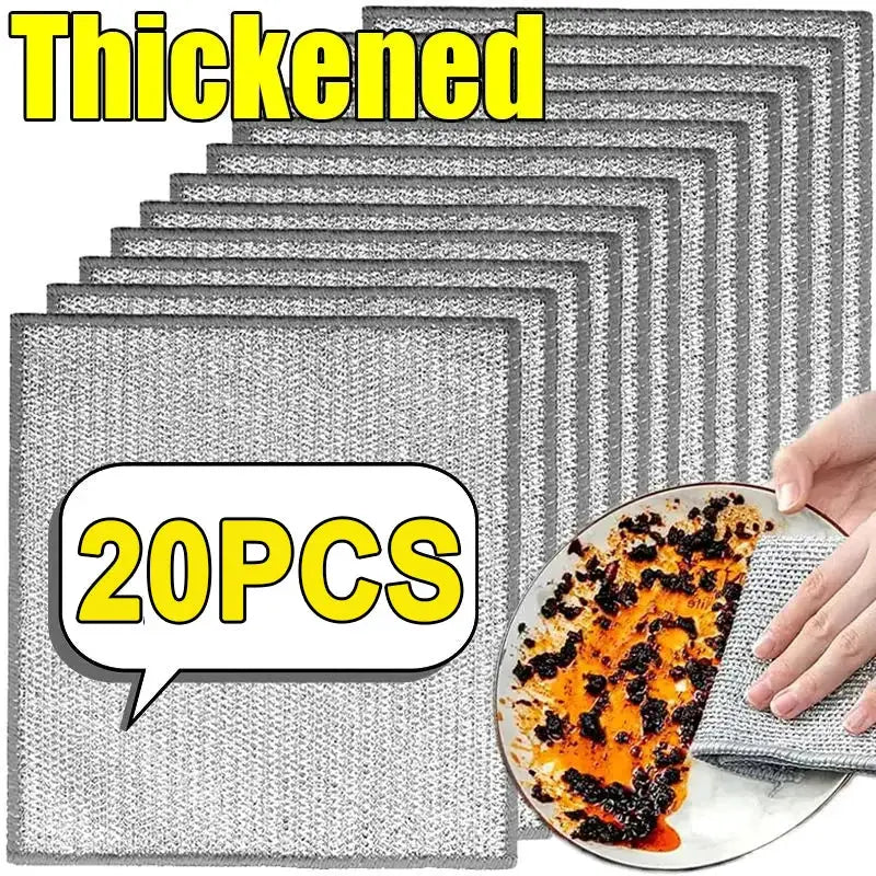 Steel-wool scrubbing pads, Simples Market 20 PCS for kitchen pans and pots