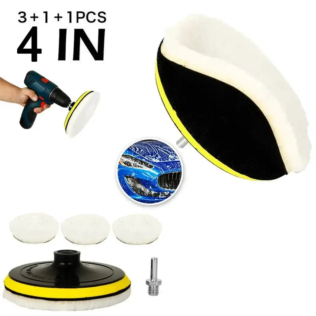 4 Inch Flocking Sanding Discs With Hook Loop Buffing Pads Polishing Wheel Compatible With Electric Drill Polisher