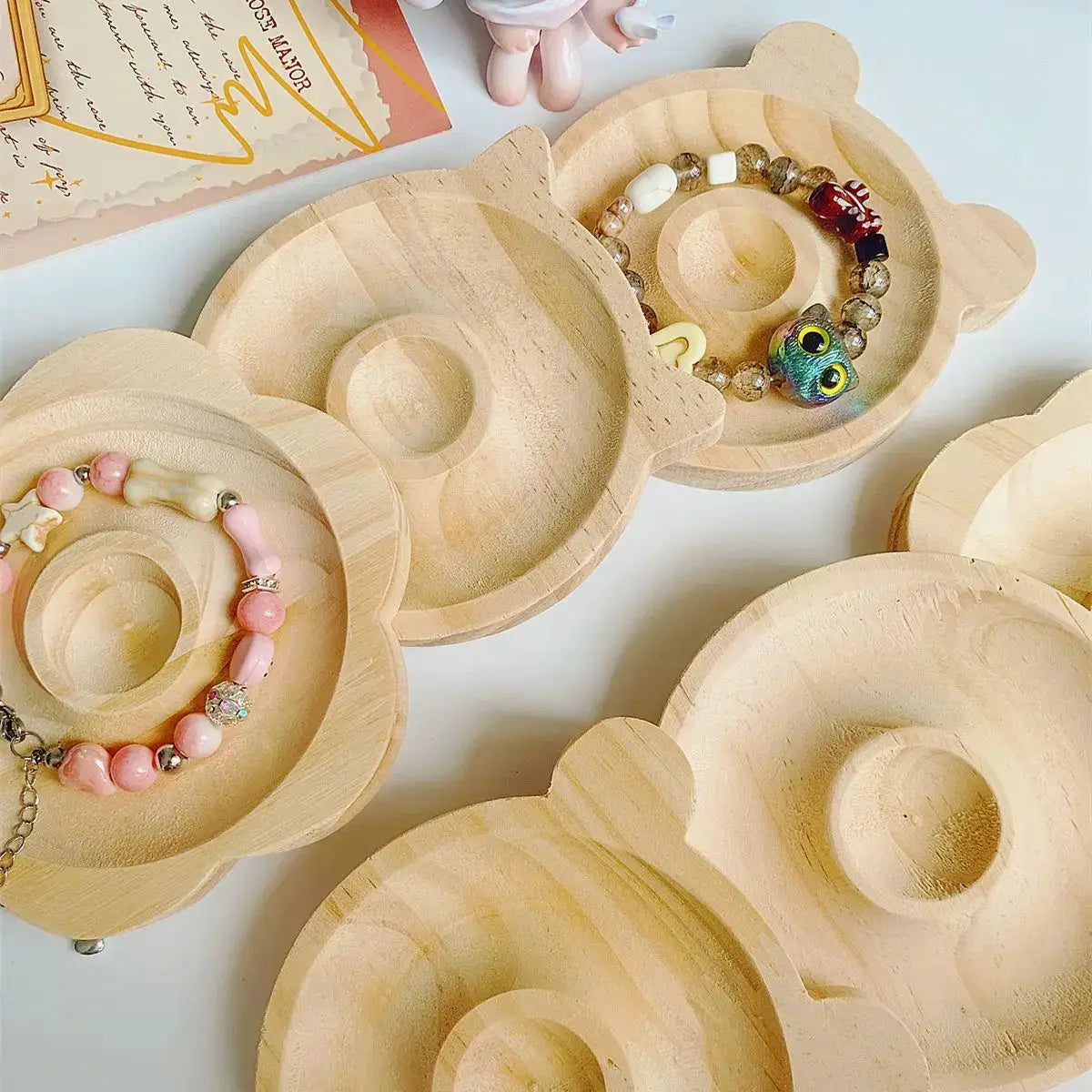 DIY Wooden Beading Design Board For Jewelry Making Bracelets Necklaces Crafts Tray Display