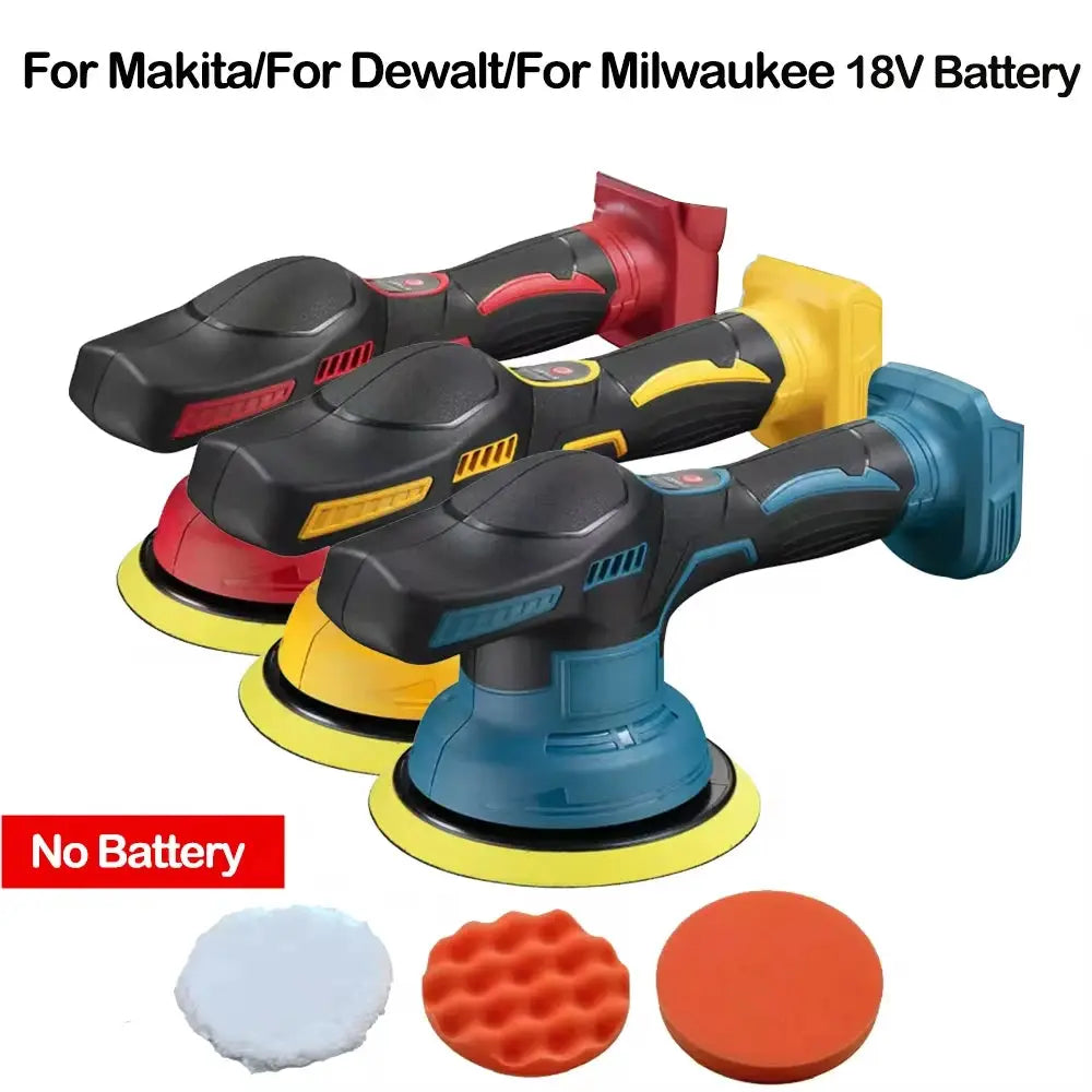 8 Gear Adjustable Cordless Car Polisher 18V Battery Compatible For Waxing Sanding Sealing Glazing MT Dewalt Milwaukee