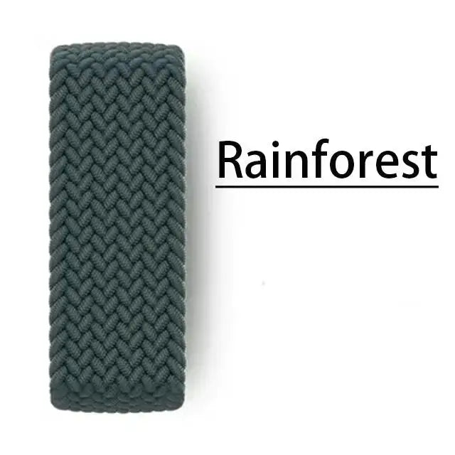 Apple Watch braided Rainforest band in dark teal for multiple sizes