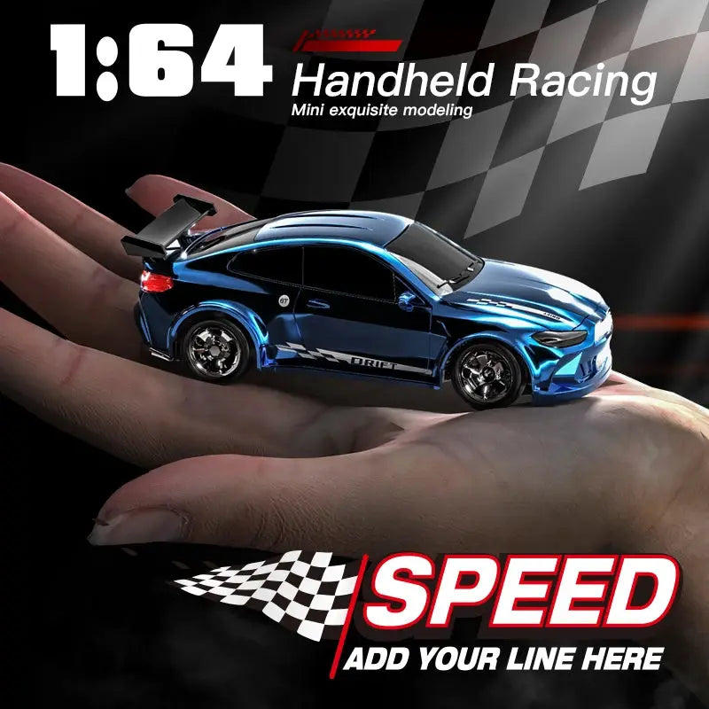 KF20 One Sixty Fourth Scale High Speed Drift RC Car 4WD With 2 Ghz Remote Control For Desktop Racing GTR Model Toy Gift