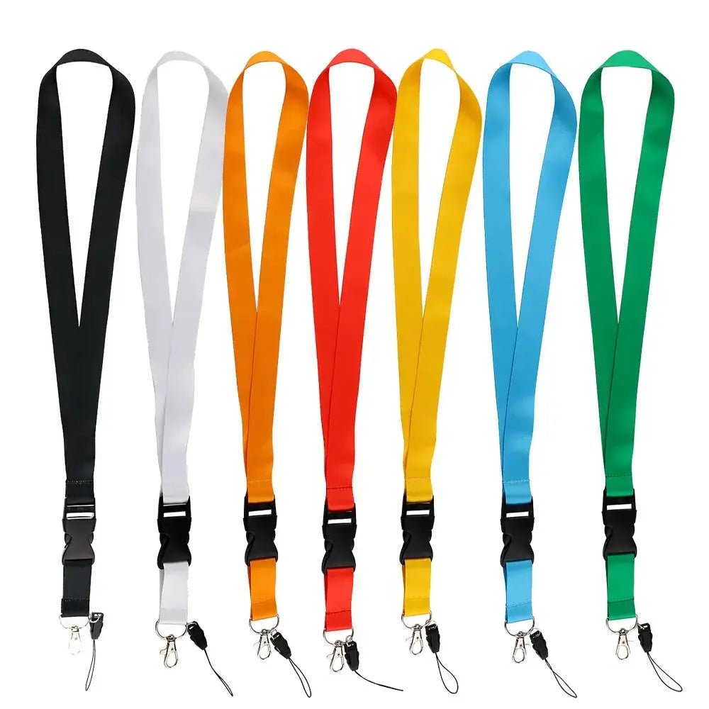 Fashion Mobile Phone Lanyard Pure Color Neck Strap For Keys ID Card Pass Holder Key Ring With Zinc Alloy Lobster Clasp - Simples Market