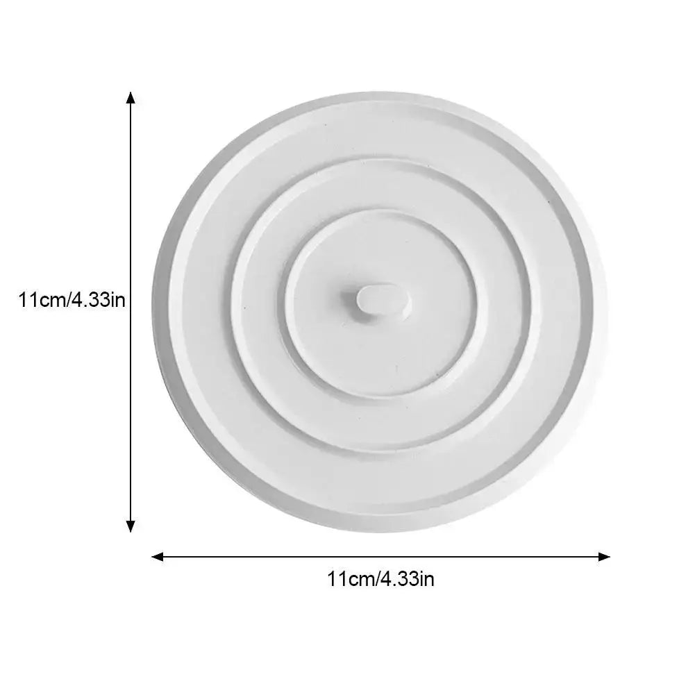 Simples Market large silicone bathtub stopper, white 11 cm leak-proof drain plug