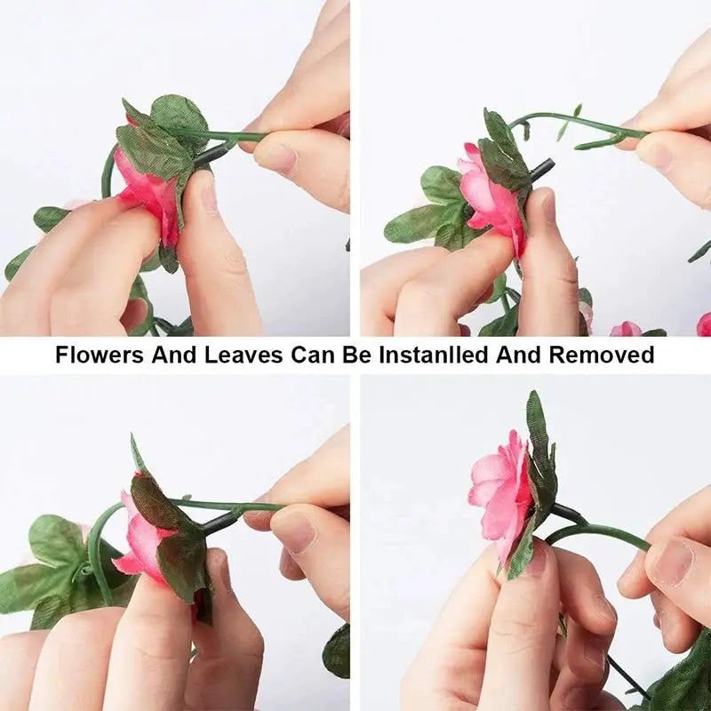250CM Artificial Rose Flowers Vine For Wedding Decor Home Room Outdoor Garden Arch Rattan DIY