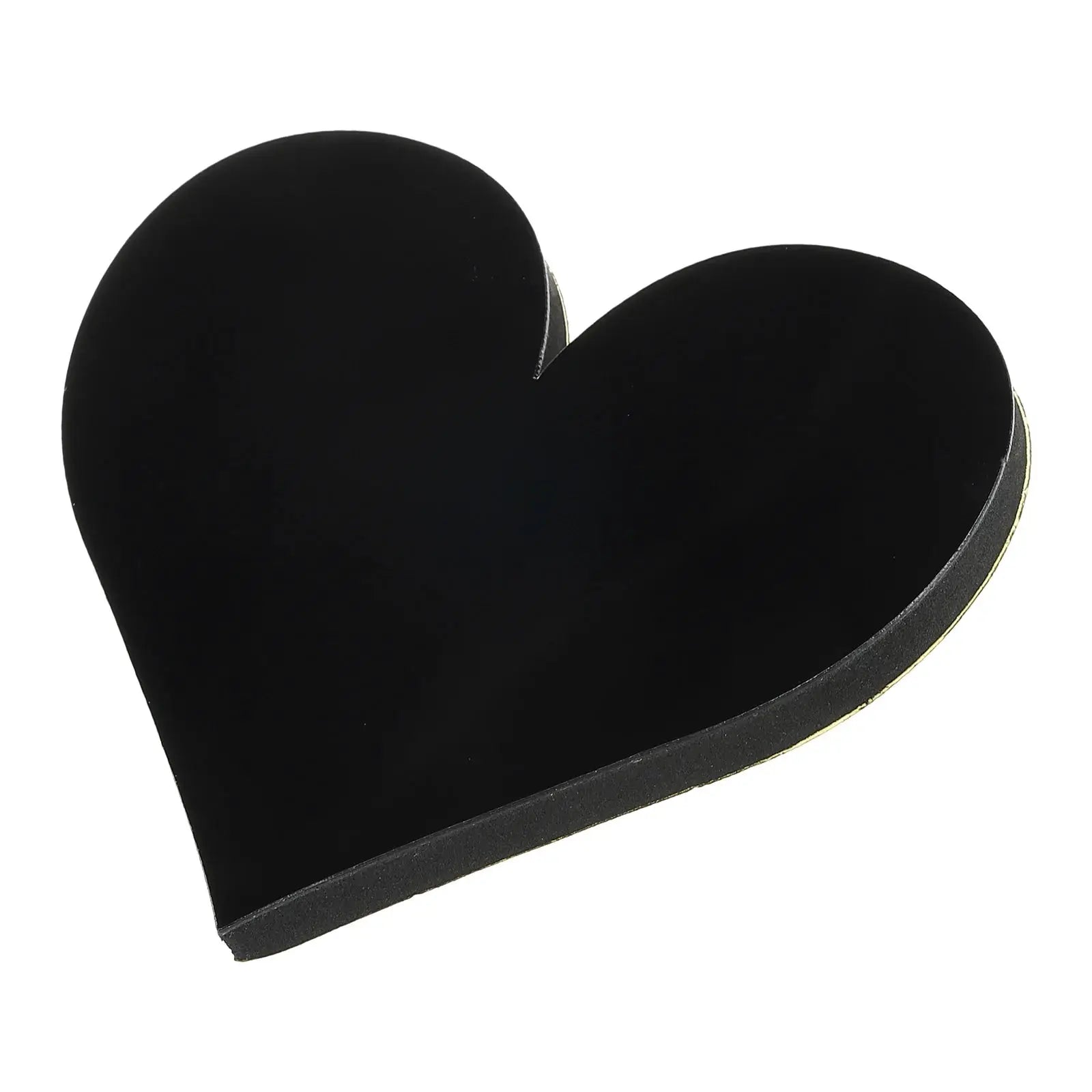 Simples Market black 10cm 3D mirror acrylic heart wall art sticker, self-adhesive decor