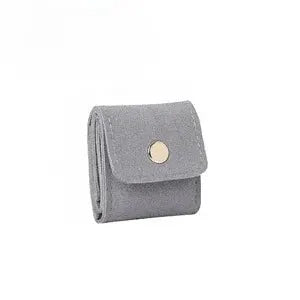 Mini Folding Leather Jewelry Bag For Earrings And Necklace Storage Portable Travel Jewelry Box