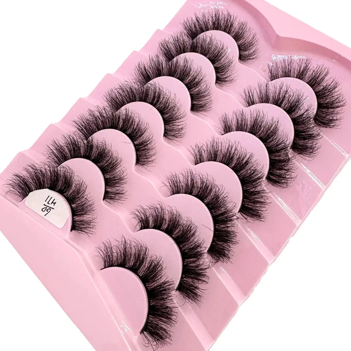 HBZGTLAD 7 Pair Faux Mink Lashes Fluffy Natural Look False Eyelashes Volume Wispy Crossed Thick Fox Eye Cat Eye