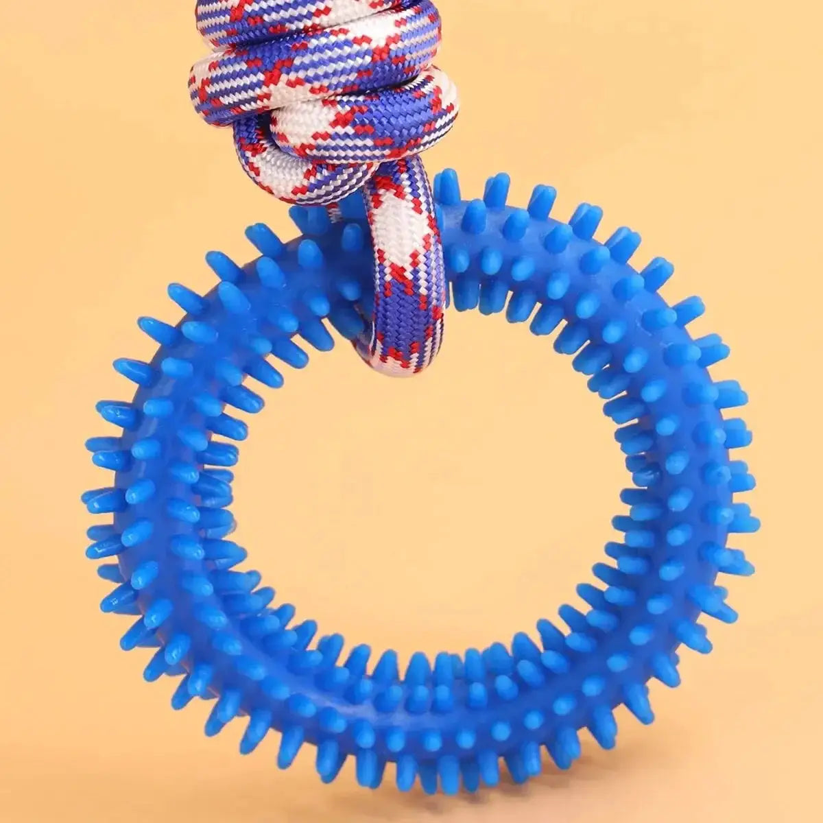Chew Resistant Rope Dog Toys TPR Durable Colorful Woven Knot For Small Medium Large Dogs Dental Health
