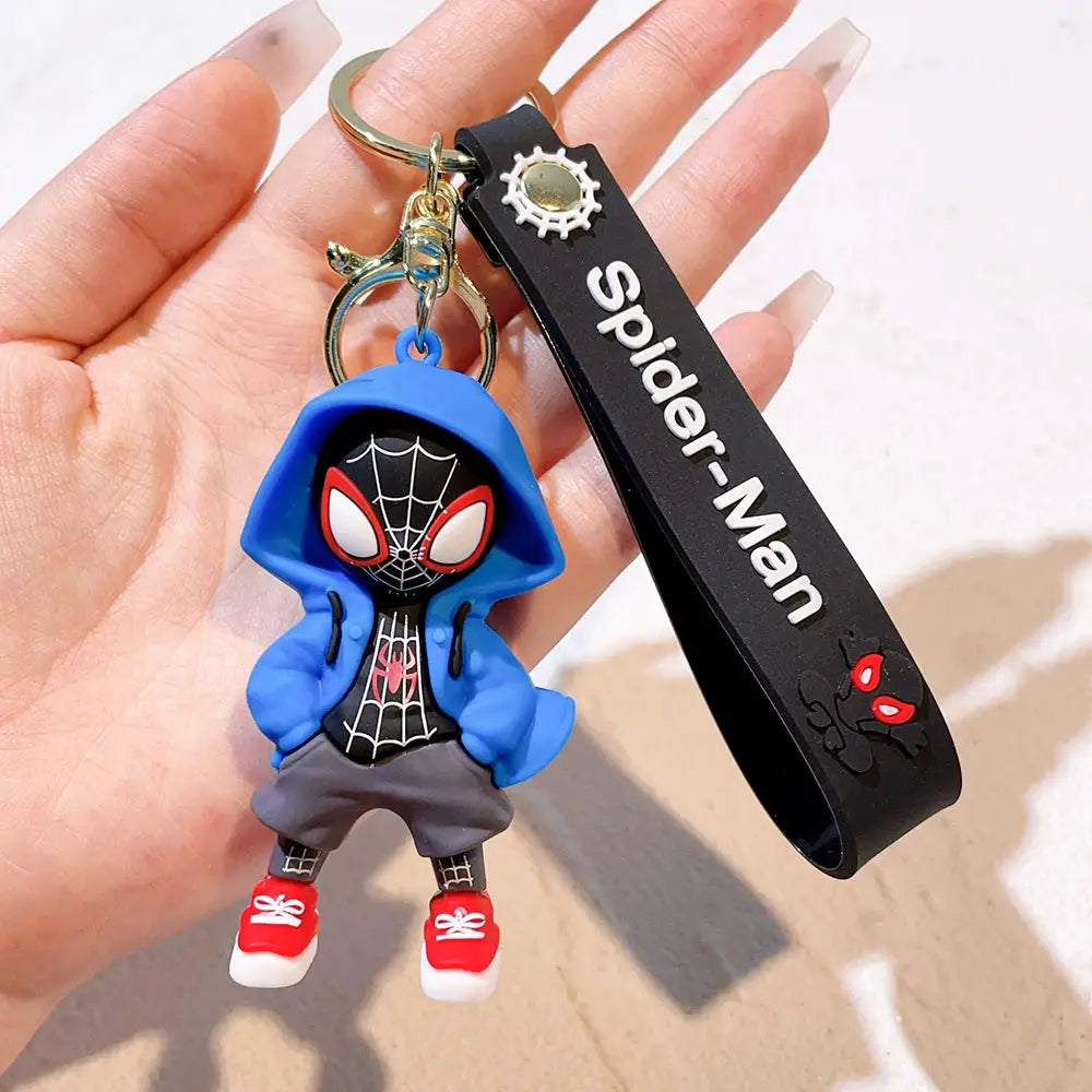 Marvel Spider Man Keychain 1 Pack or 4 Pack Avengers Cartoon Comics Key Ring Pendant Gift for Friends