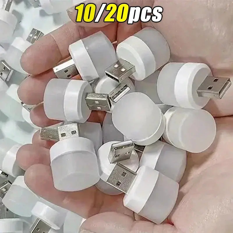 Mini USB Night Light Warm White Eye Protection Reading Lamp For Computer Power Bank And USB Wall Plug