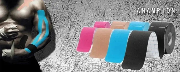 Kinesiology Tape Pro athletic tape pack with 20 precut waterproof strips in assorted colors