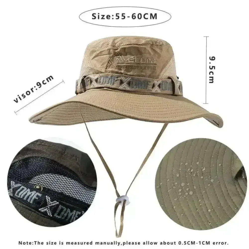 Summer Wide Brim Panama Fishermans Hat With UV Protection For Outdoor Beach Fishing And Hunting Sun Shield