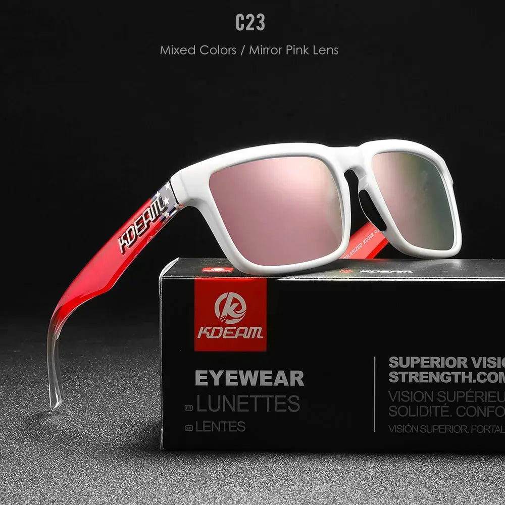 KDEAM 2022 Square Men Polarized Sunglasses With UV Protection Coating For Durable Outdoor Performance