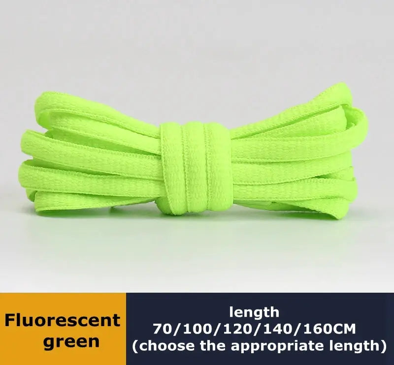 Simples Market fluorescent green round shoelaces, 1 pair, length 70–160 cm