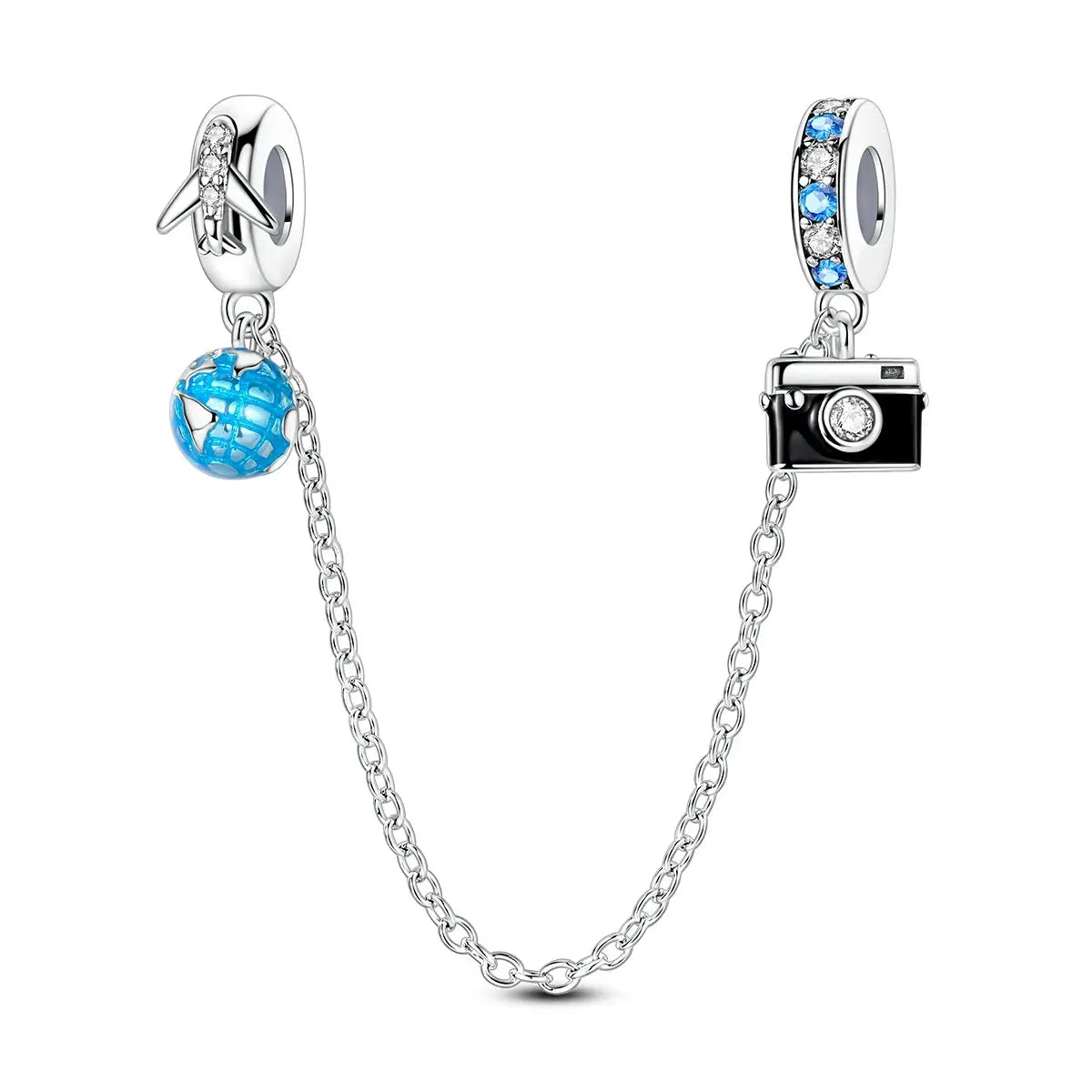 Travel Charm 925 Silver Plane Pendant Eiffel Tower Bead Charm For Bracelet Women Fashion Jewelry