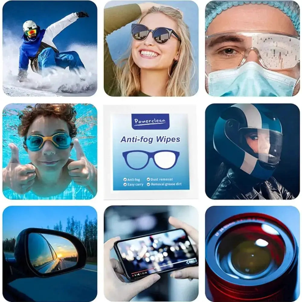 SureView Glasses Cleaner Wipes Disposable Anti Fog Microfiber Lens And Screen Cleaning 100 Count Box