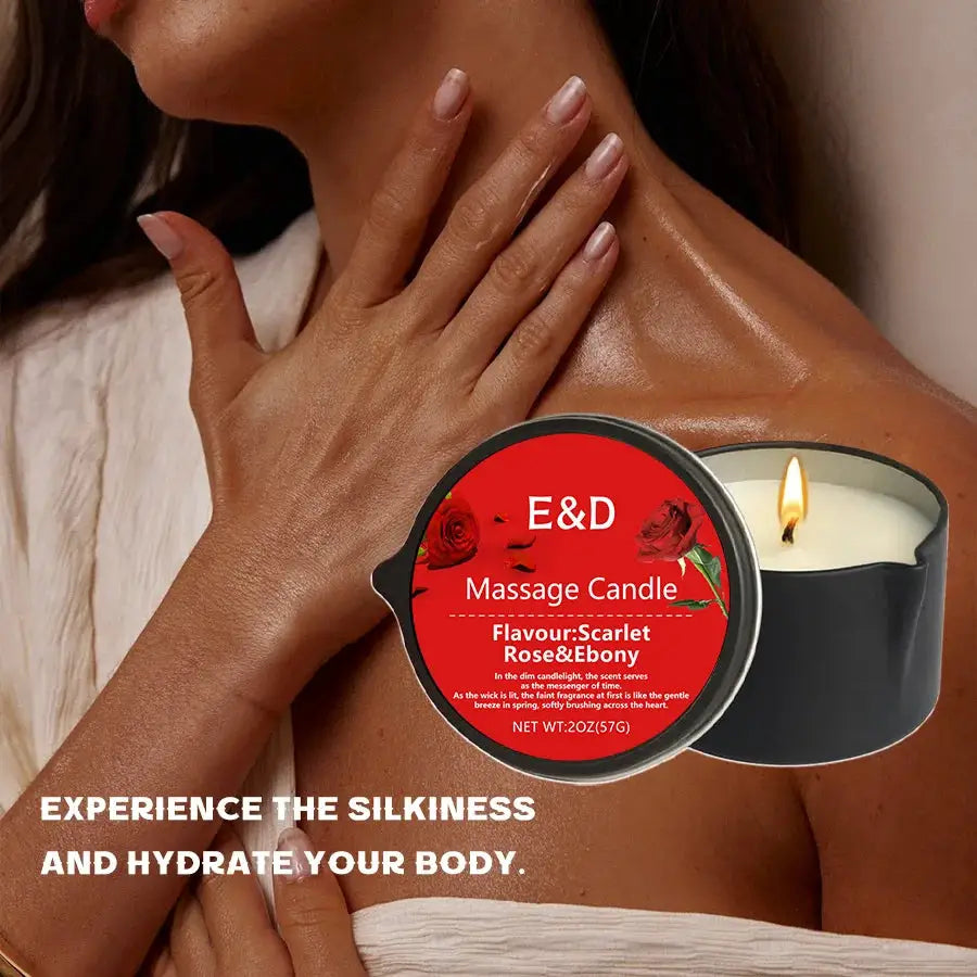 Massage Oil Candle for Stress Relief and Skin Moisturizing Aromatherapy Spa Essentials Luxury Candles