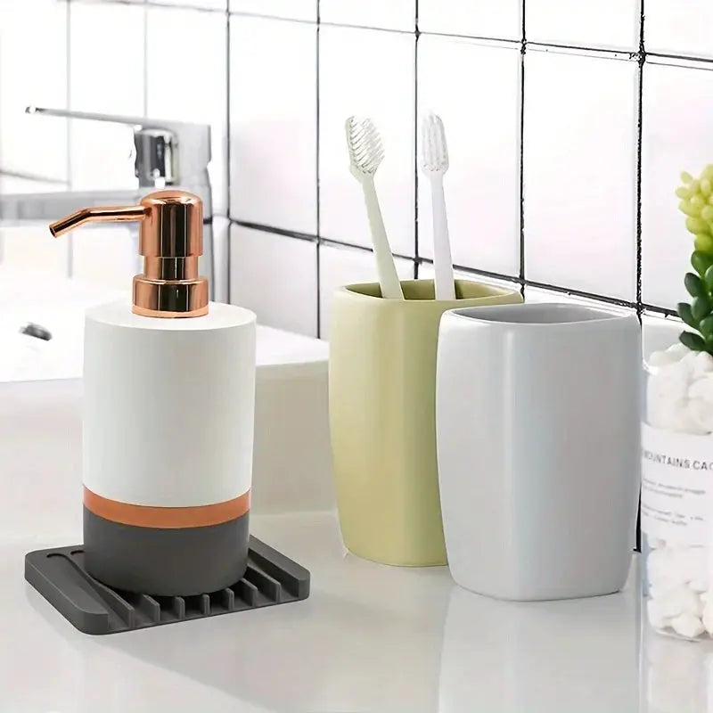 SmartChoice Silicone Self Draining Soap Holder Non Slip Countertop For Kitchen And Bathroom