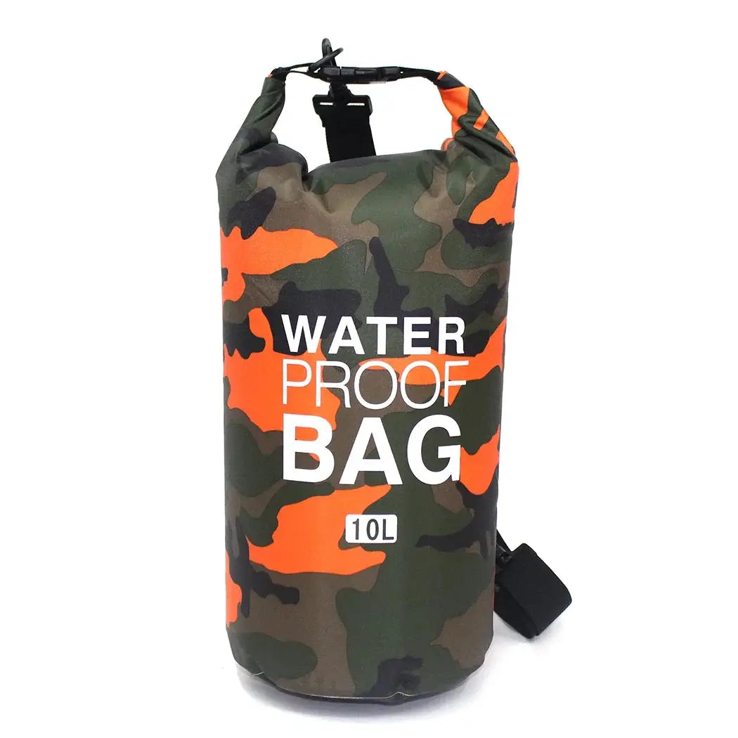 Dry bag waterproof orange camo 10L by Simples Market