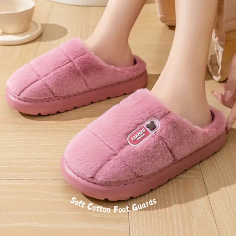 CozyNest Unisex Winter Slippers With Thick EVA Sole Non Slip Indoor Home Comfort Warm Footwear