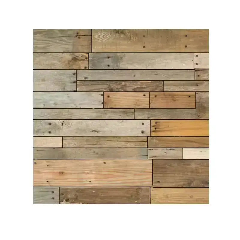 Self-adhesive wood-look tile wall stickers by Simples Market, 5/10pcs, 3D PVC waterproof wallpaper for kitchen/bathroom