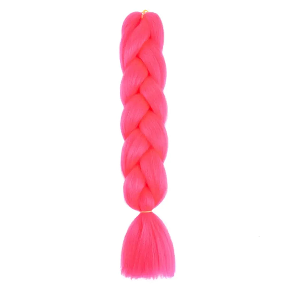 Simples Market 24in jumbo braiding hair, hot pink synthetic crochet braid extension