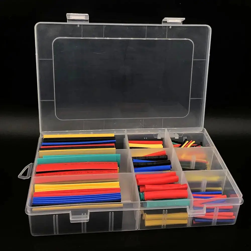 Heat Shrink Tubing Kit 127 To 750 Pcs Polyolefin Thermoresistant Insulation Sleeving For Electrical Wires And Cables