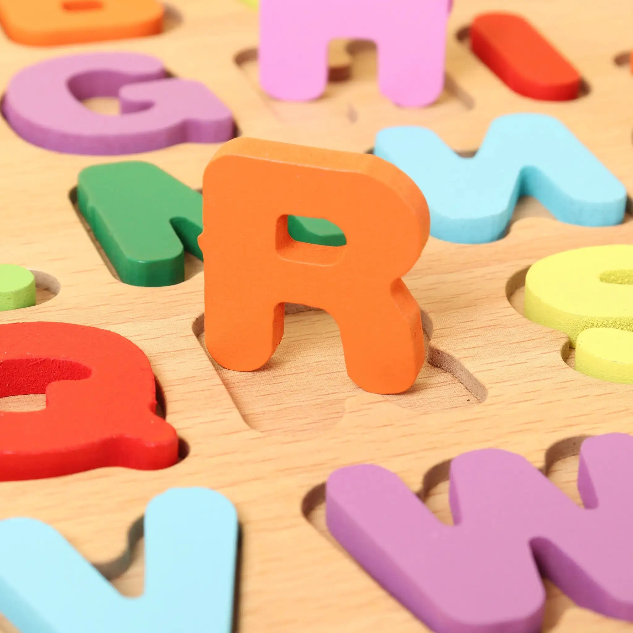 Colorful Alphabet and Number Wooden Puzzles for Kids Intelligent Matching Game Preschool Educational Toy