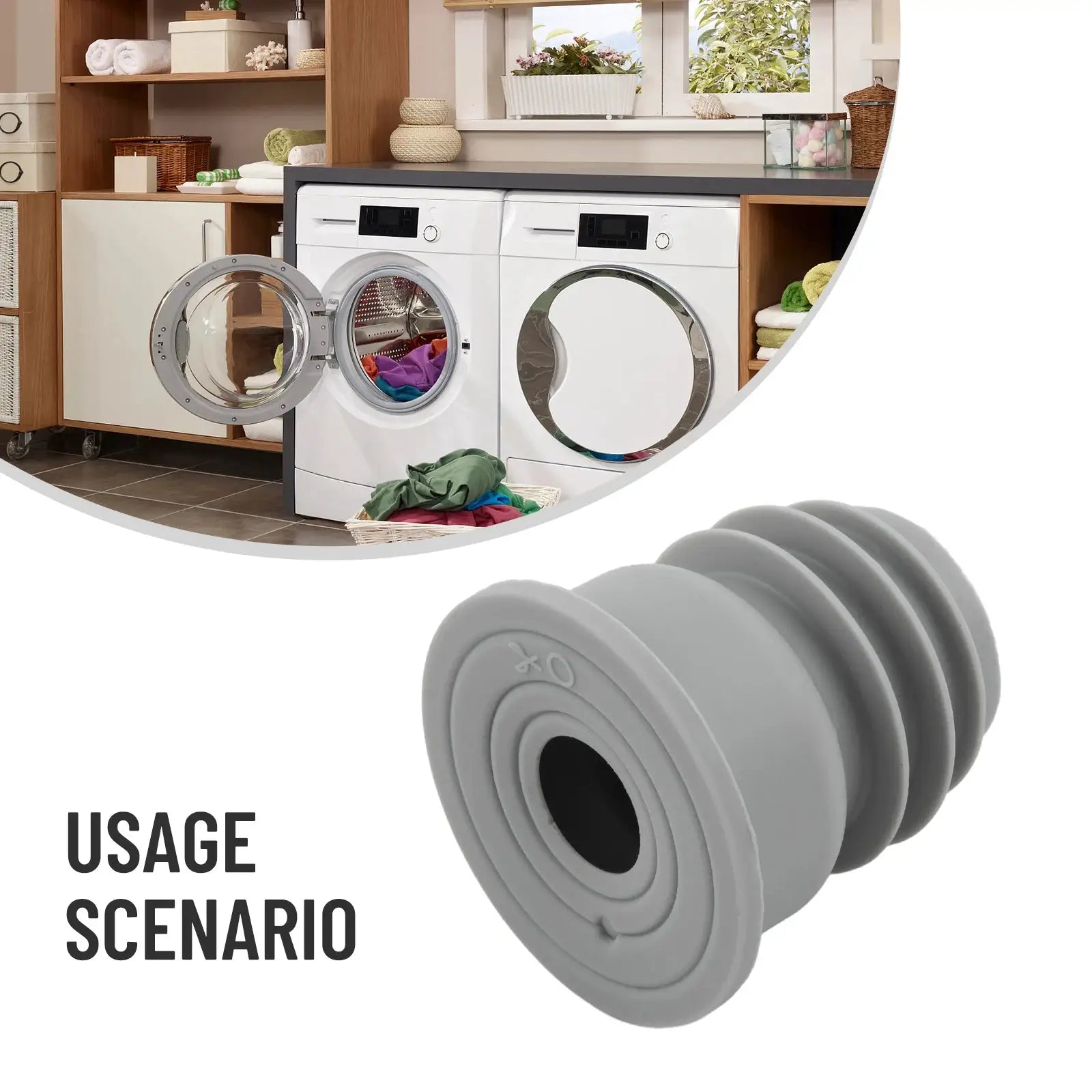Pipe seal for washing machine drain, gray sealing ring for drainage pipes and floor drains