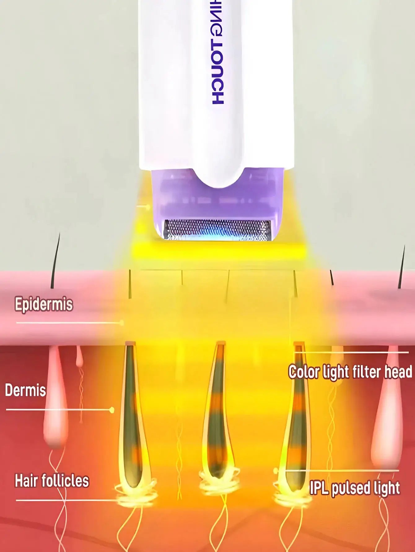 Simples Market professional electric hair removal shaver with white body and purple head.