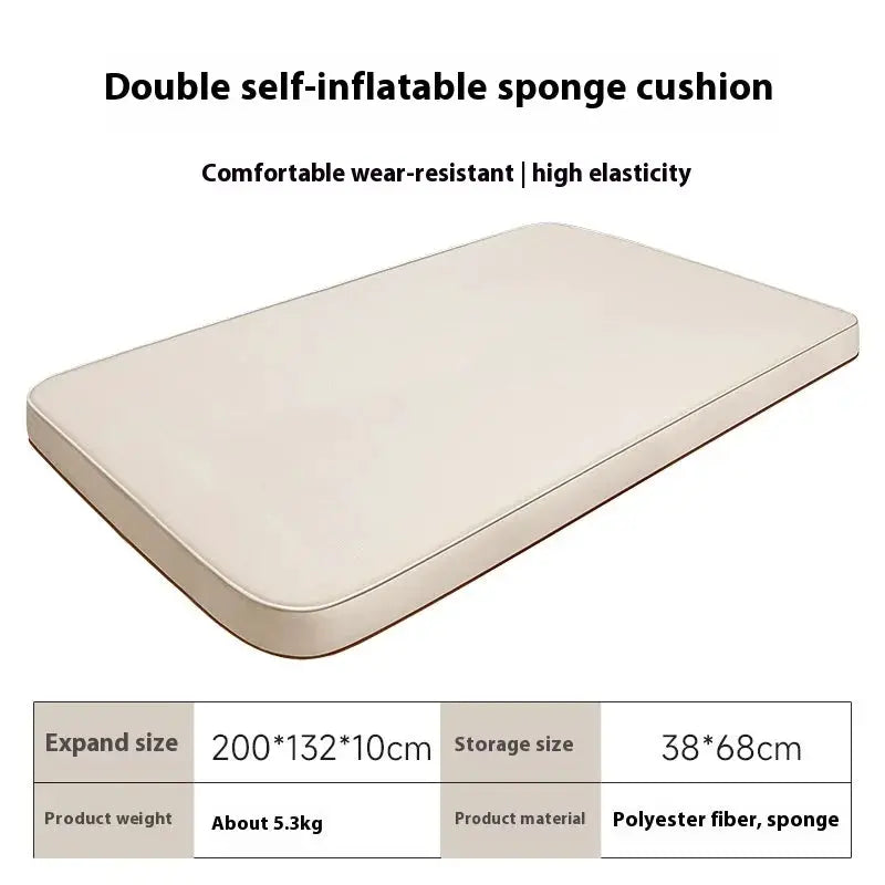 Lohascamping Double Self Inflating Mattress Thick 10cm Camping Sleeping Pad 1 To 2 People Compact Folding Air Mat