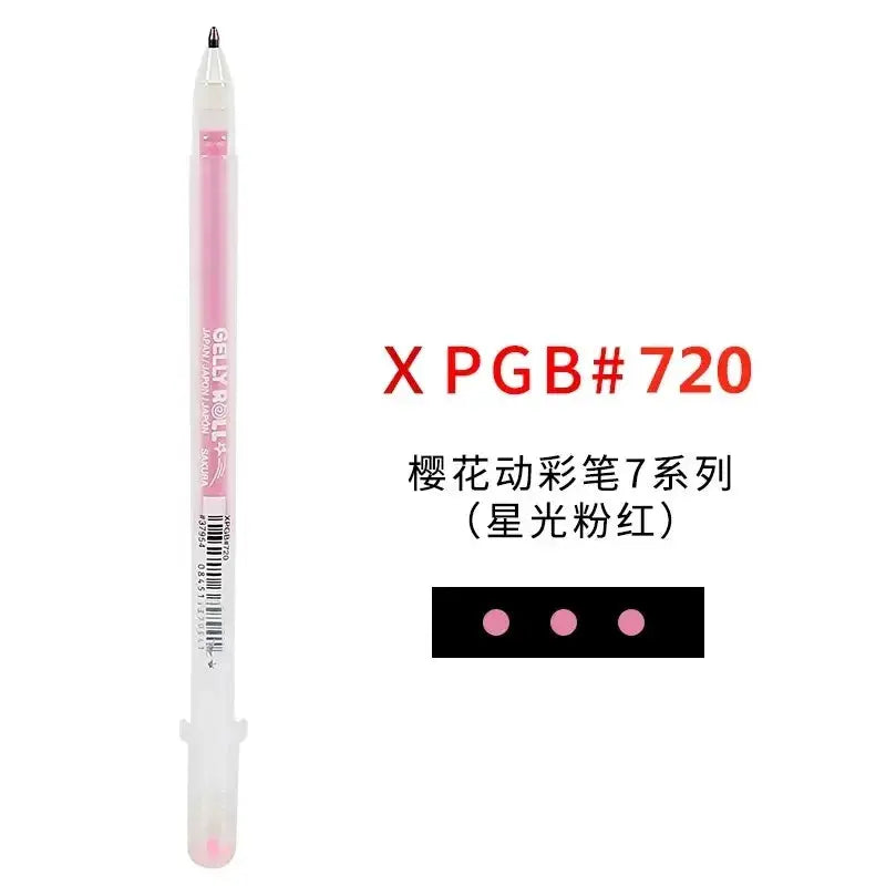 Sakura Gelly Roll gel pen pink body with white cap by Simples Market