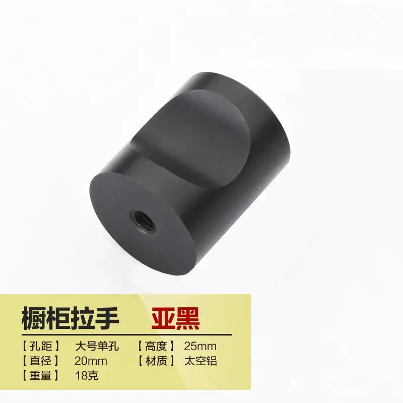 Black Aluminum Alloy Cabinet Knobs and Handles Set for Cabinet and Drawer Pulls 96mm 128mm 160mm 192mm