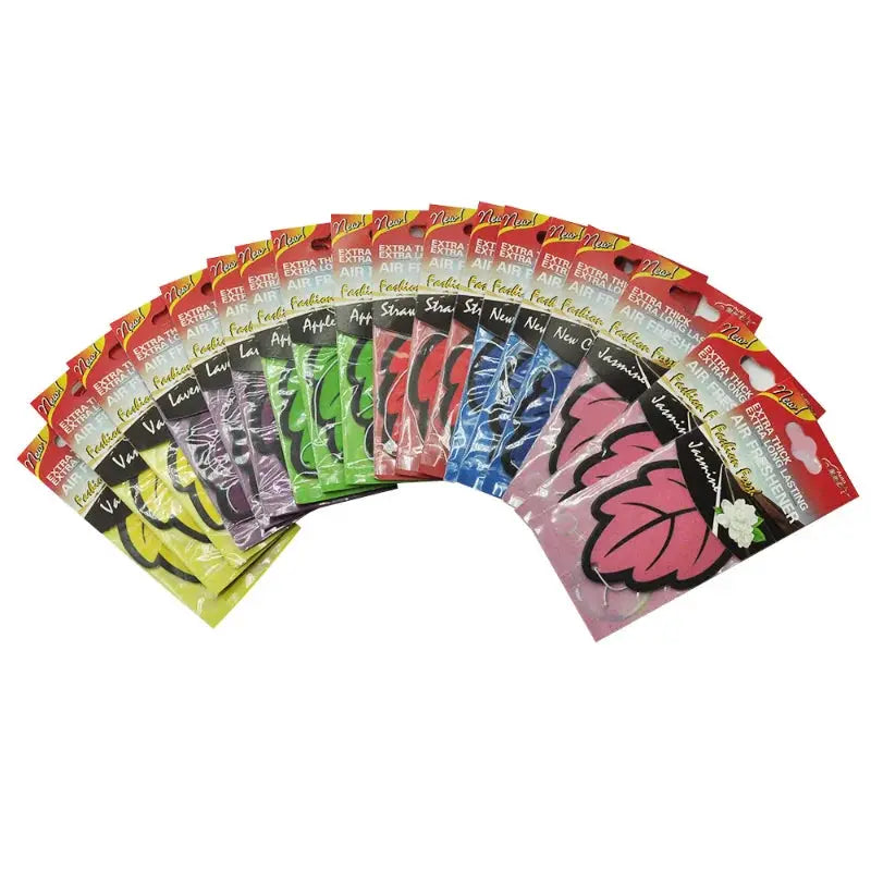Leaf Shape Car Air Freshener Natural Scented Tea Paper Hanging Vanilla Perfume Fragrance For Auto Interior