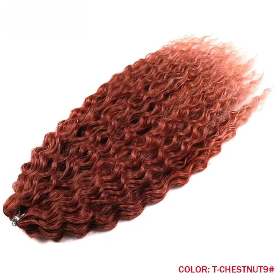 Hair extensions 22in ariel curl crochet, ombre chestnut, 300g